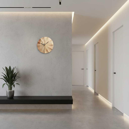 AuraClock | Horloge Murale Design en Bois Scandinave 30 cm