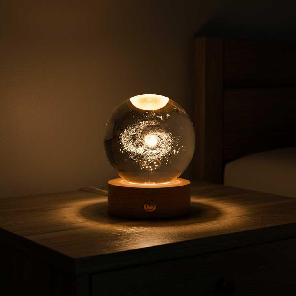 LumiOrb | Lampe de Chevet LED 3D Créative pour Chambre à Coucher