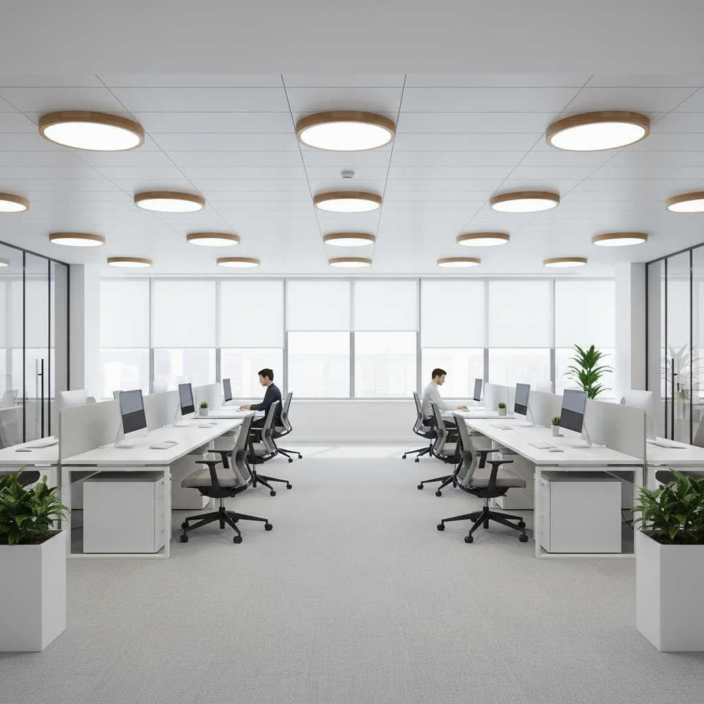 Plafonnier LED Rond en Bois | Luminaire Design Éclairant